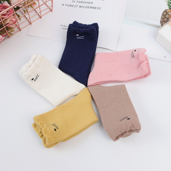 5-pak Toddler Piger Loop Fleece Leggings med Katteprint - Varme Vinter Strækbukser Strømper Strømpebukser Multifarvet