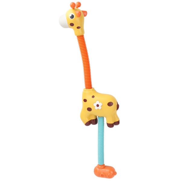 Giraffe babybadeleker, automatisk sprinklersugebadeleke for småbarn 1-3, badeleker Vannleker for barn 4-8, gul
