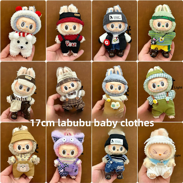 /RYI/ Lämplig för 17cm Labubu Kläder Blind Box Docka Kjolkset, Söt Outfit DIYlabubu Klädset LBB-40 17cm lbb clothes