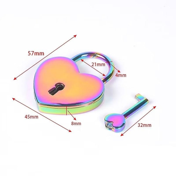 3 stk. Kombinationshængelås, Bagagehængelås, Hængelås i Zink Legering, Mini Hængelås med Nøgle til Smykkeskrin, Kærlighedslås, Mini Hængelås med Nøgle, Mini Hængelås