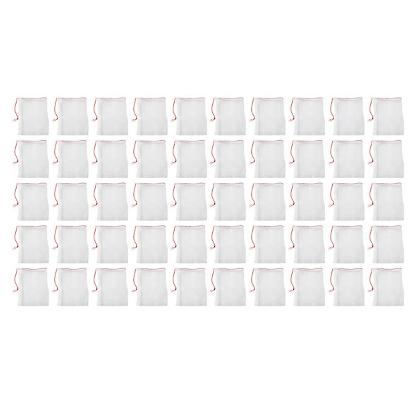 50 st Fruktnätpåsar Trädgårdsväxt Frukt Skyddsnätöverdrag Påsar Vit 25X15X0.2CM White 25X15X0.2CM