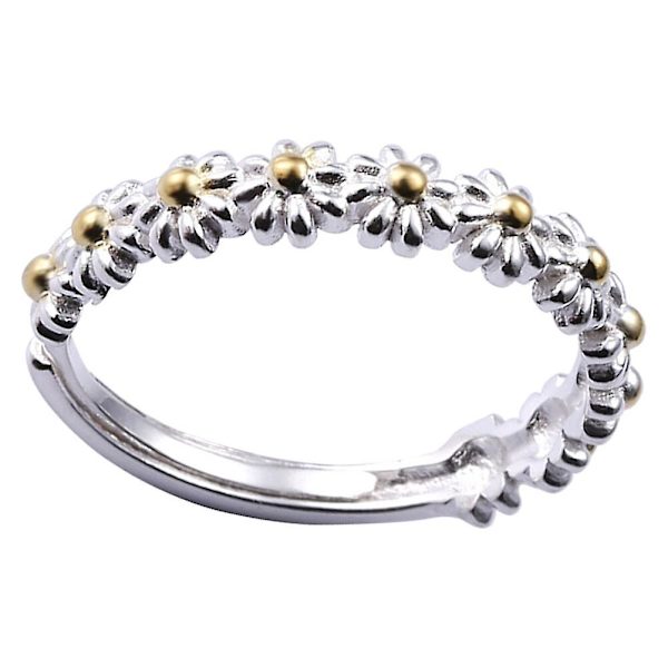 Dameringer Blomst Ring Bryllupsring Geometrisk Ring Søt Daisy Ring Skåret Ring 1,7x1,7cm 1.7x1.7cm