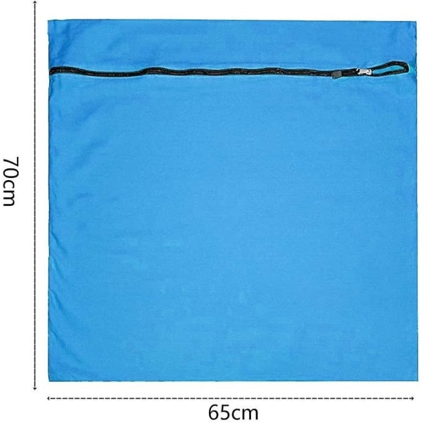 Vaskpose for kjæledyr - Blå filtre - For vaskemaskin - Glidelås - For sengetøy, tepper, håndklær - Størrelse M (65*70cm)
