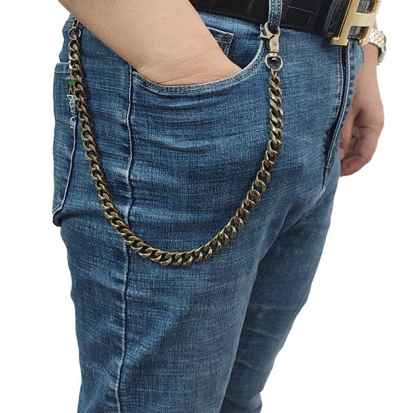 Plånbokskedja för Män Kvinnor Pojke Flicka Biker Byxor Jeans Punk Lång Nyckelring 16.5in