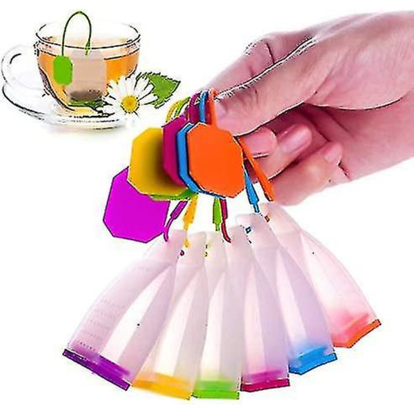 6-pack Silikon Teinfuser, Återanvändbara Säkra Lösa Tebladspåsar Sil
