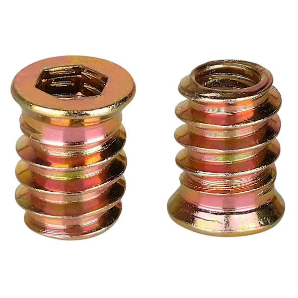 100 stk. M6 X 15mm Møbelskruer med gjenger
