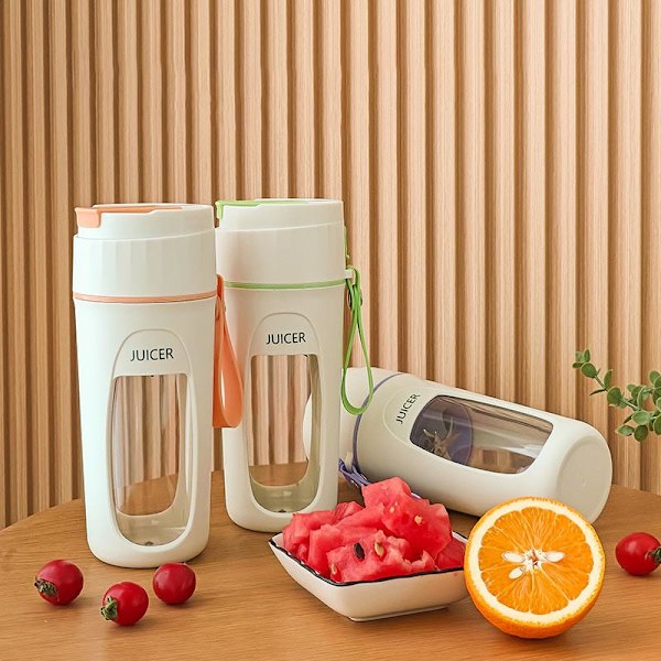 2025 340ml Mini Bærbar Elektrisk USB Blender 8 Blads Juicer Kopp Multifunksjonell Sitruspresse for Hotell Bil Hjem Bobil Bruk*ryy Green