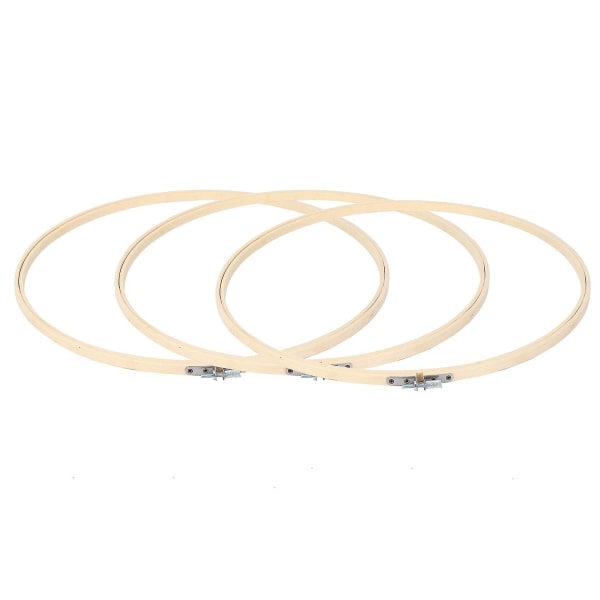 6 stk. 14 tommer Broderi Hoops Træ Runde Justerbar Bambus Cirkel Kors Hoop Ring Kompatibel Med Kunst Cra