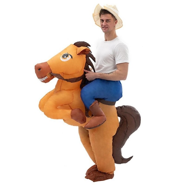 Oppustelig Hest Kostume med Stor Hale, Polyesterstof Festtøj, Dyrecykling