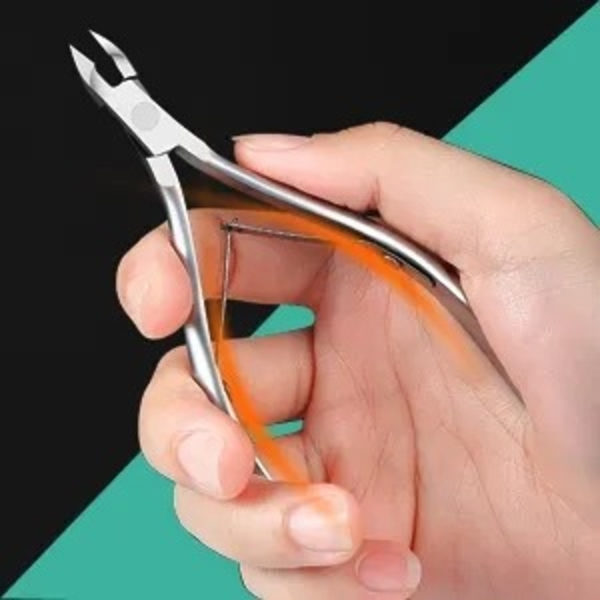 Nagelbandsaxar för manikyr, nagelbandsavlägsnare, nagelbandsfräs, döda hudavlägsnare, rostfritt stål, skönhetsverktyg med pusher