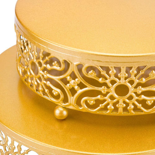 10 Tommer Kagefad, 25, Bryllupskagefade Guld Kagefad, Elegant Dessert Display Stativ, Metal Cupcake Stativ Til Fest/bryllup/fødselsdag/aften(gul