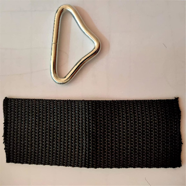 Järn Hoppringar Triangelspänne Nyp Triangelspänne V-ring Spänne För Trampolin, DIY Tillverkning, Väskor, Hängande Handdukar, Badrum, Kök (5st, Svart)