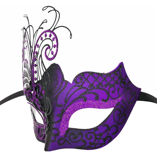Dammask Venetian Mask/Halloween/Fest/Bal/Karneval/Bröllop/Väggdekoration (Lila Fjäril)