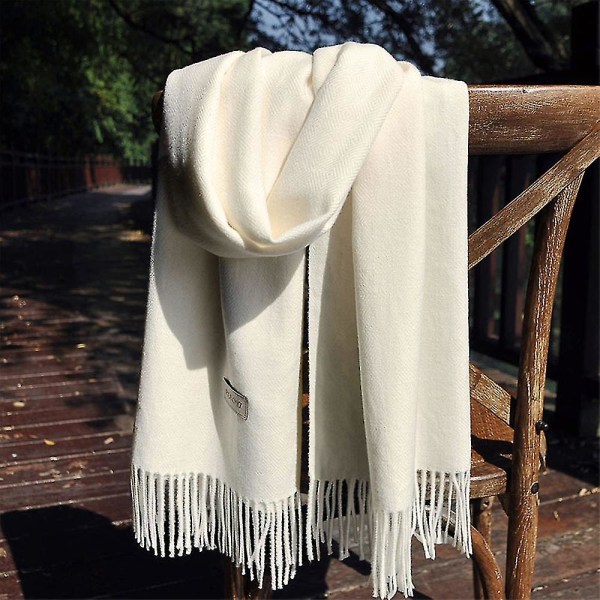 Sommer skjerf - Oversized langt lett lin stoff skjerf - Ris hvit Rice white
