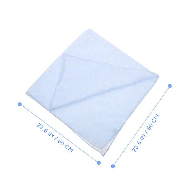 2 stk Firkantede Sjal Bomulls Sjal Mote Blomster Sjal Hals Hode Sjal Blå 60X60X0.1CM Blue 60X60X0.1CM