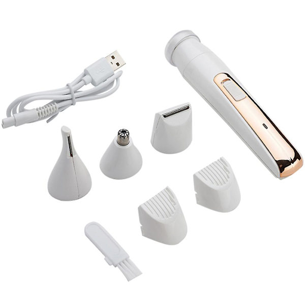Laddningsbar Tyg Rakapparat Kvinnor Ansikts Epilator Ansikts Trim System Håravlägsning Kvinnor Ansikts Rakhyvlar Wom White 16.5X3cm