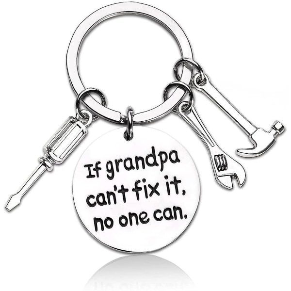 Børnebørns fødselsdagsgave nøgleringe til bedstefar