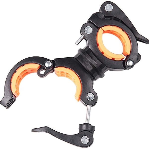 Cykelbelysningstillbehör, cykelljushållare, 360 roterande ljushållare - Universal styrklämma installation. Cykelklämma Ficklampa Styrklämma.