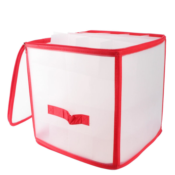 Förvaringslåda för julgransprydnader, Juldekorationer, Förvaringslåda för julgransprydnader, Julkulor, Julklappsbox, Transparent färg, 28X31cm Transparent color 28X31cm