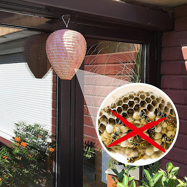 Ampiaispesän Decoy - Ympäristöystävällinen Riippuva Tekoampiaispesä Lyhty Ansa 4 kpl