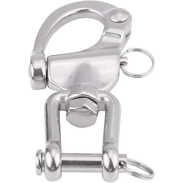 Lille Snap Shackle, 316 Rustfrit Stål Hurtigudløsning Snap Shackle Svingbart Øje Snap Shackle Til Sejlbåd Spinnaker Halyard (70mm 2 stk) 128mm 128mm