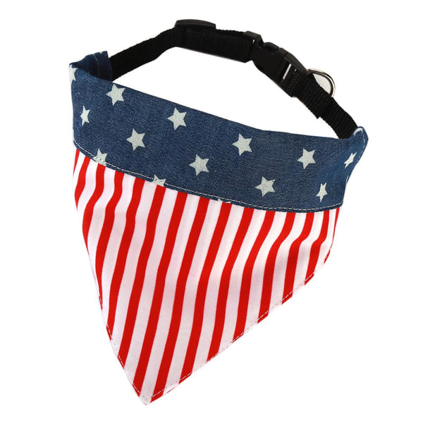 Pieni Koiran Bandana Isänmaallinen Koiran Kaulus Lemmikin Kaulaliina 4. heinäkuuta Koiran Huivi Koiran Liina Amerikan lipun kuvio American flag pattern 16.5X12cm