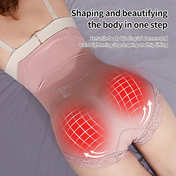 Dame Højtaljet Underbukser Efter Fødsel Abdomen Slankende Butt Lifting Kropsformende Trusser 3XL-4XLPink 3XL-4XL Pink