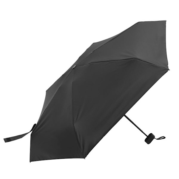 Lille paraply sammenklappelig paraply kompakt vindstærk paraply bærbar parasol sort 15,3X5,5cm Black 15.3X5.5cm