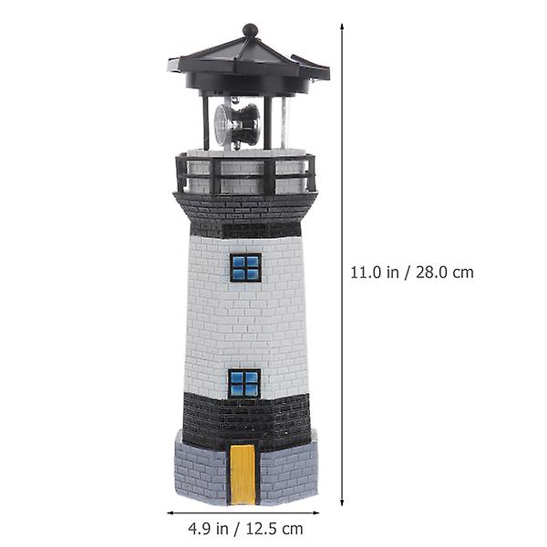 Solcelled Fyrtårnslampe Dekorativt Lys For Utendørs Patio Hageplen Dekorasjon (tilfeldig