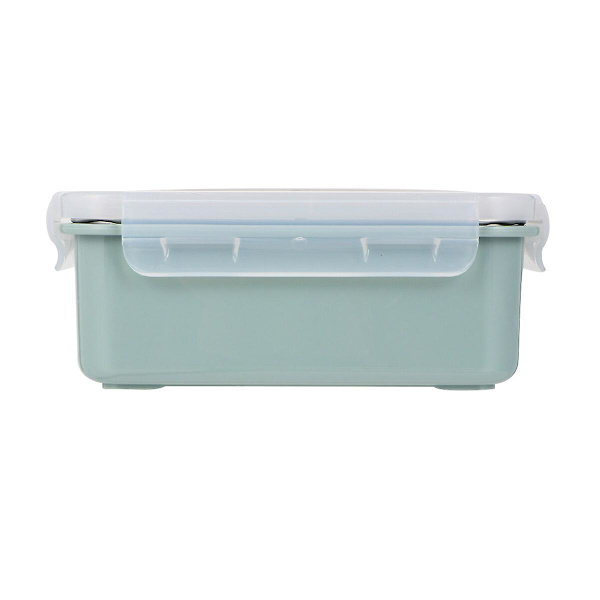900ml Lunsjboks med rom, Bento-beholder, Bærbar matboks med ett lag, Blå 18X12.7X7CM Blue 18X12.7X7CM
