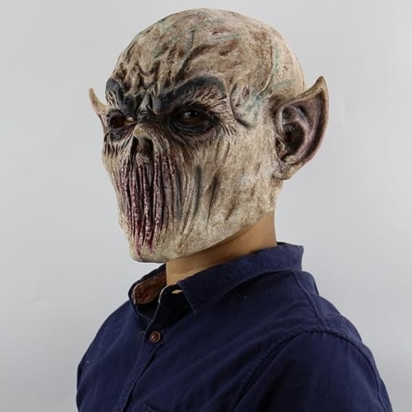 Läskig Halloween-mask Terror Spöke Djävul Mask Dansfest Läskig Biokemisk Alien Zombie Caps Mask