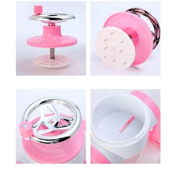 pink is- og snekeglemaskine - Premium bærbar isknuser og barberet ismaskine med bakker - BPA-fri