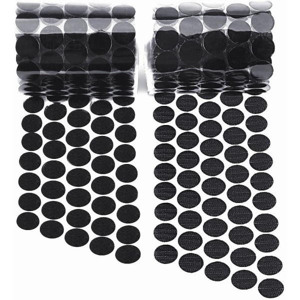 Selvklebende prikker, sterk selvklebende diameter Nylonmynter med klebrig ryggkrok, løkkestrimler med vanntette klebrige limmyntbånd (Bla