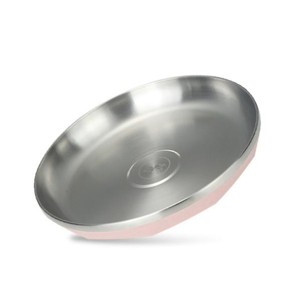 Rustfrit Stål Serveringsplade Rund Frugtfad Seafood Dish Middagsplade Til Køkken Hjem Restaurant (pink, 24cm)Pink24*24*4cm Pink 24*24*4cm