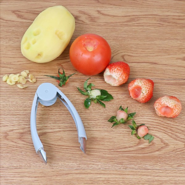 Strawberry Skaler stam remover Kökstillbehör Potatis Ananas Morötter Tomat Corer Prylar Köksredskap Rostfritt stål B