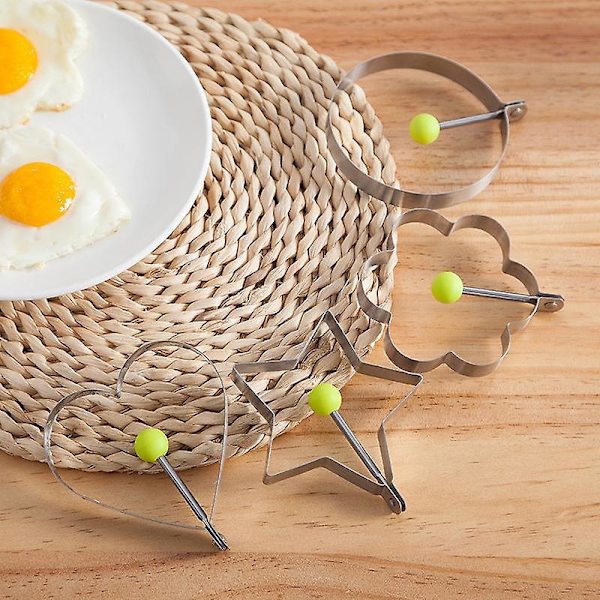 Nyt Kreativt Rustfrit Stål Hjerteformet Æggepandekage Morgenmad