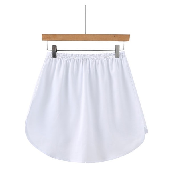 Justerbar Lagerad Falsk Topp Låg Sweeper Kjol Elastisk Hög Midja Halv Längd Splittring Hem A-Version XL