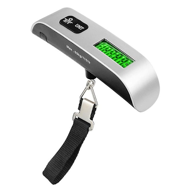 Digital bagagevåg, Digital bagagevåg Bärbar handhållen bagagevåg för resväska, Bärbar handvåg (1st, Silver)