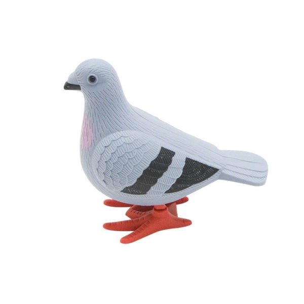 4 STK kunstig fjer figur Sød miniature dekoration pædagogisk due Model Ornament Wind Up Legetøj Dyremodel Pigeon