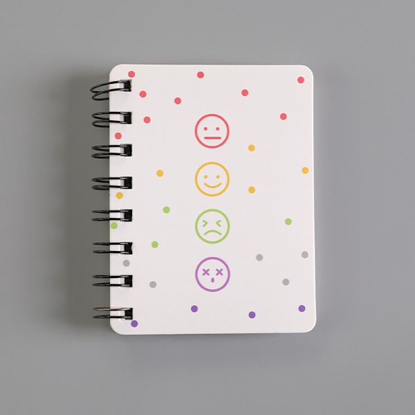 Lille Spiralnotesbog, 4 stk. 3,14 tommer x 4,13 tommer 4 Stilarter Design Tykt Hardcover Blanke Sider 80 Ark - 160 Sider Journaler