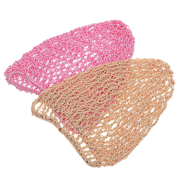 2 stk Mesh Crocheted Hårnett for Kvinner, Sove Hår Snood Hatter, Lange Hårnett 23x20cm 23x20cm