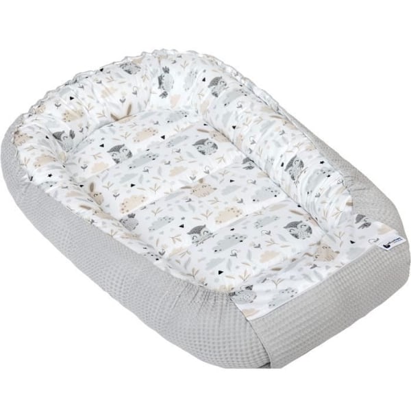 Medi Partners Baby Cocoon Sängreducerare 100x60x15cm 100 % bomull Baby Nest (clearing and Grey)