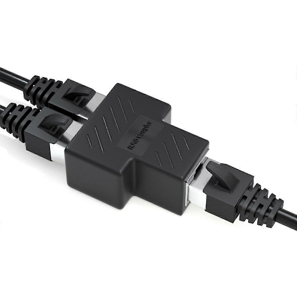 4 stk. Rj45 Ethernet Splitter Kobling 1 til 2 Splitter Adapter for Samtidig Internettilgang