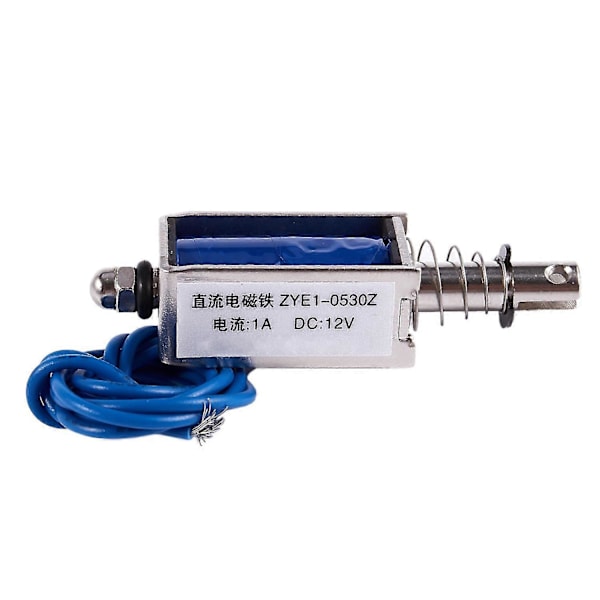 DC 12V 1A 10mm Slaglængde Push Pull Type Åben Ramme Solenoid Elektromagnet