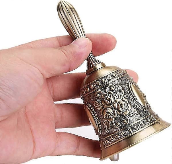 Gyllene Äpple Retro Ringklocka Antik Handklocka Brons Middagsklocka