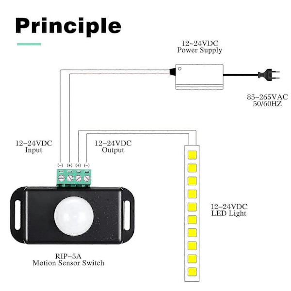 3 st 12 V 24 V PIR-sensor Infraröd Rörelsedetektor Kroppsrörelsesavkännande Ljusbrytare PIR-kontroller