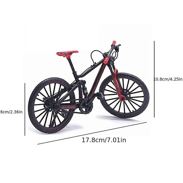 1:10 Mini Legering Cykel Skalmodell Finger Mountain Bike Toy Red