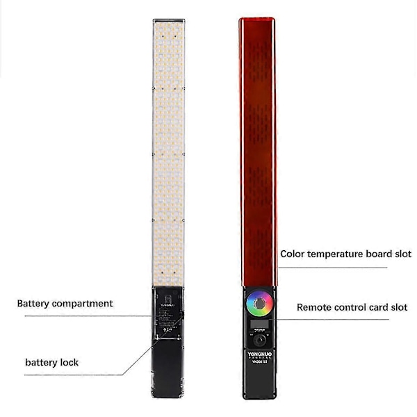 Yn360iii Rgb Led Videolys Håndholdt Fylllys Islampe Dobbel Fargetemperatur Fylllys