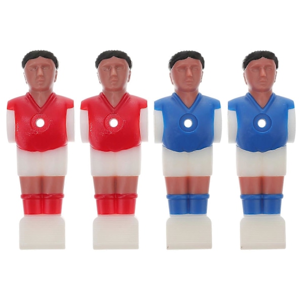4 stk. Stangfodbold Bordfodbold Fodboldmand Fodboldspiller Reservedele til 1,4M Bordfodbold (2 stk. Røde og 2 stk. Blå)