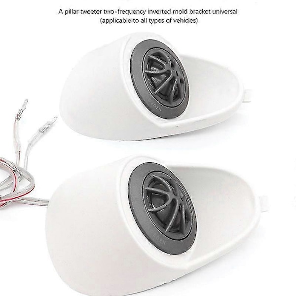 2 stk. 2,5 tommer Bil Audio A-stolpe Tweeter Beslag Bil Tovejs Frekvens Inverteret Form Beslag Tweeter